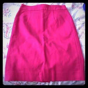 JCrew cotton pencil skirt. Hits just above knee.